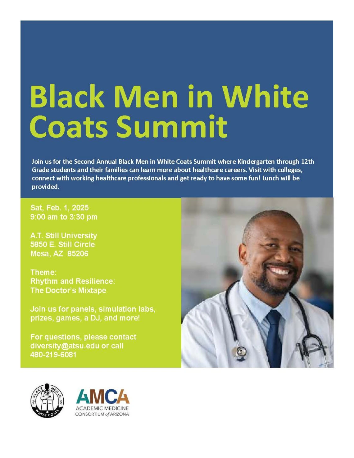 2nd Annual Black Men In White Coats Youth Summit Flyer